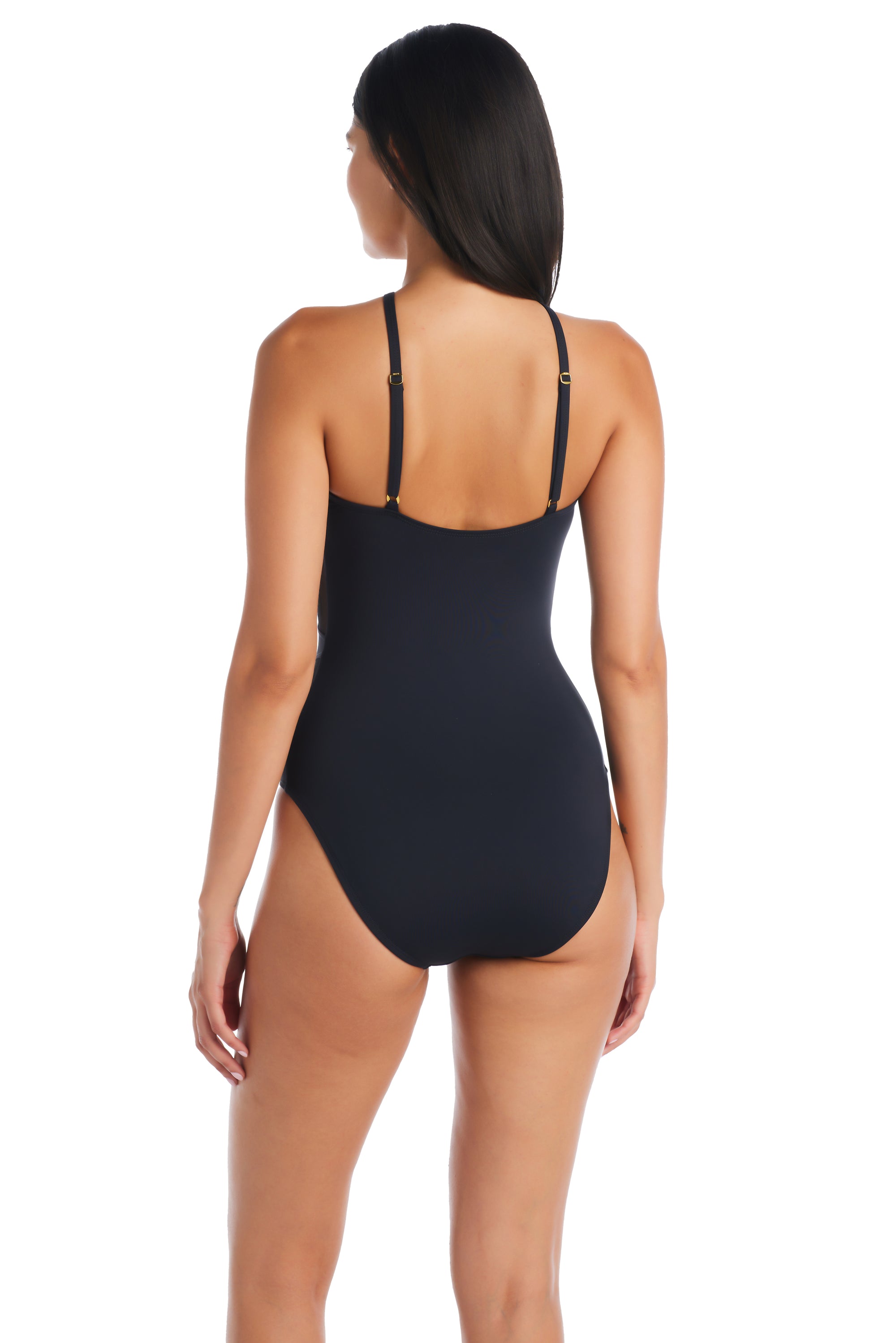 Bleu Rod Beattie Don't Mesh With Me High Neck One Piece Swimsuit   Green And Black - Soma