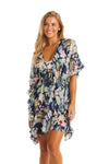 SALE Jessica Simpson Stranded In Paradise Frill Side Caftan