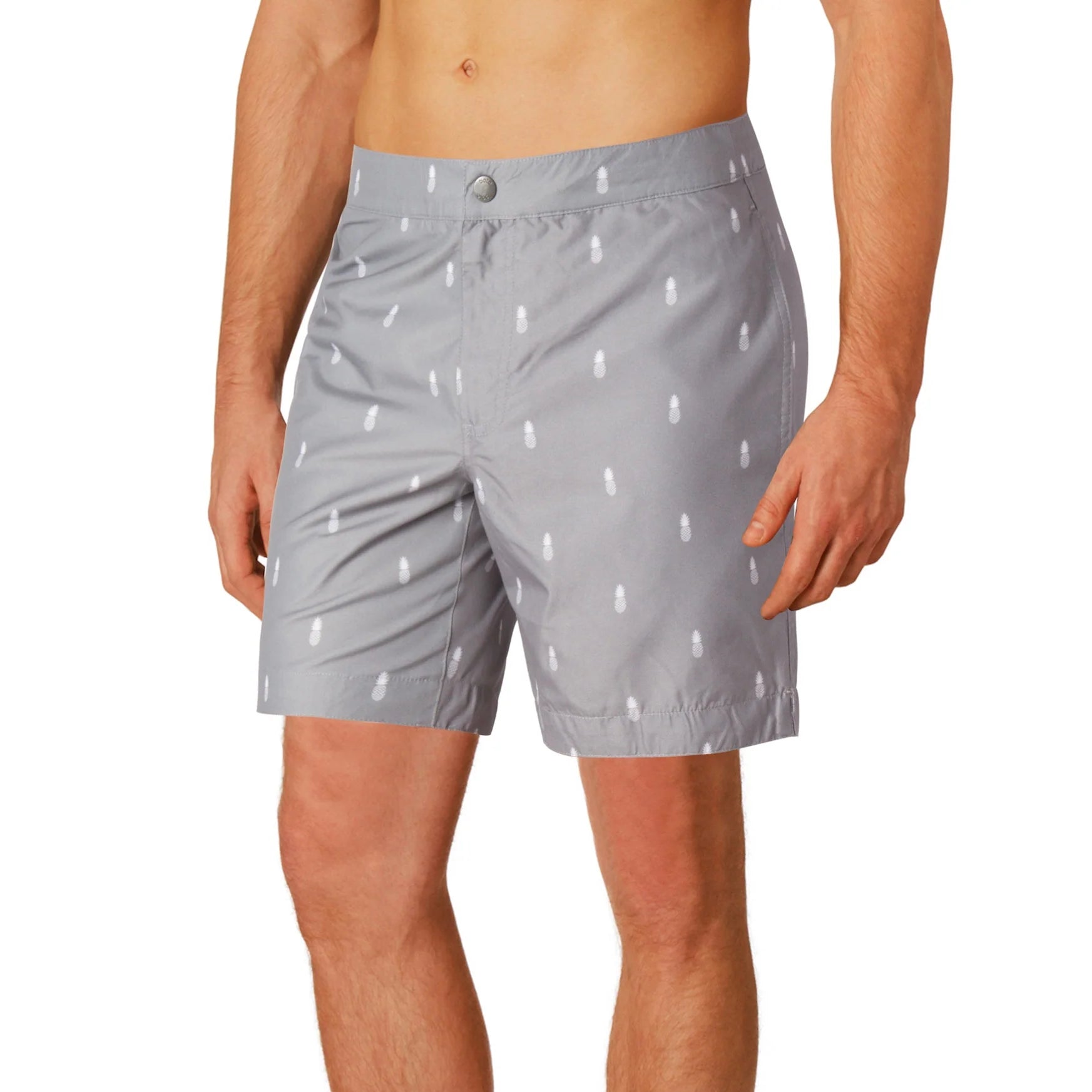 SALE BOTO Aruba 6.5 Pineapple Grey Swim Trunks Key West Swimwear