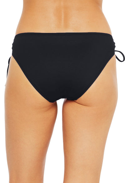 La Blanca Black Adjustable Loop Hipster Bottom - Key West Swimwear