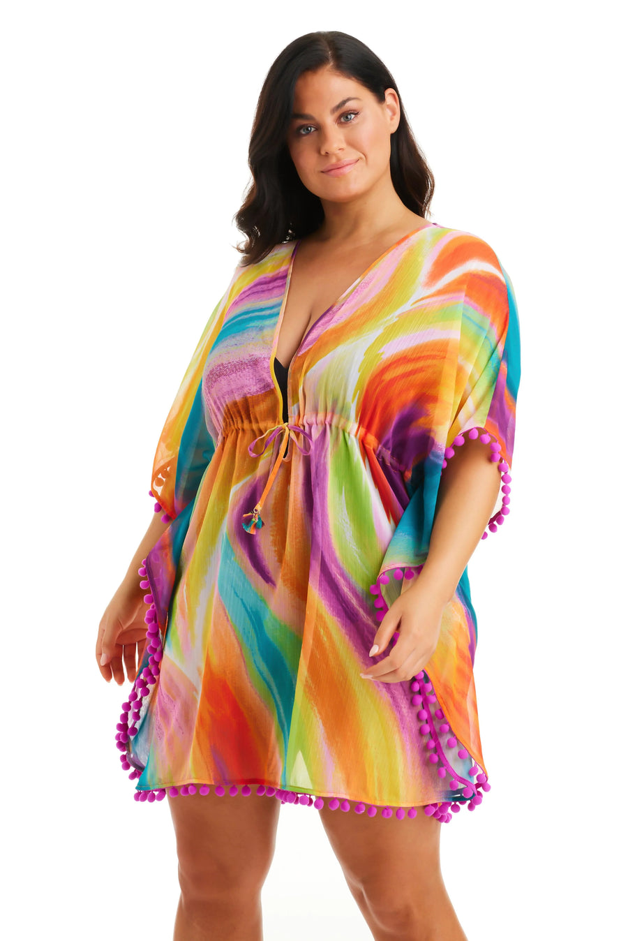 SALE Bleu Rod Beattie Plus Splash Out Caftan Cover Up