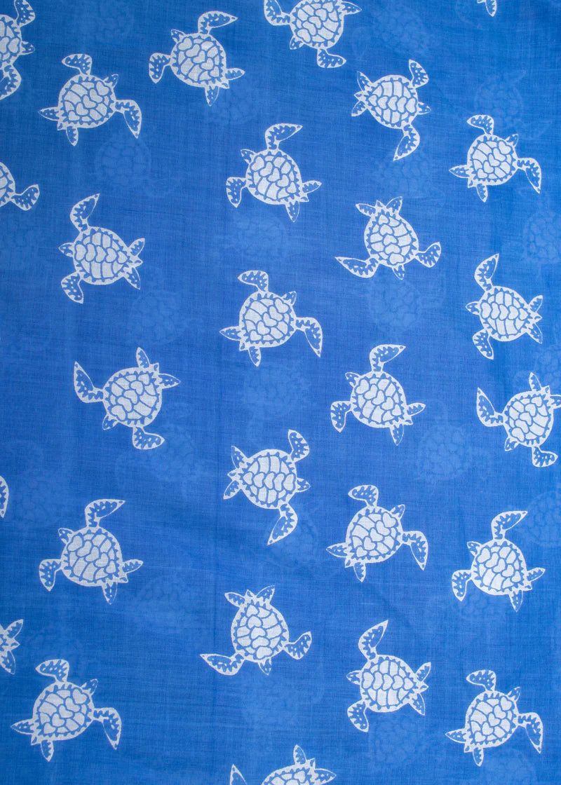 Cotton Sarong Aqua Turtles