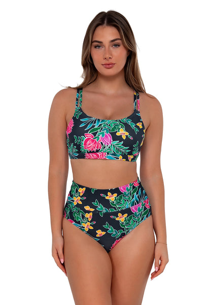 Sunsets Twilight Blooms Hannah High Waist Bottom