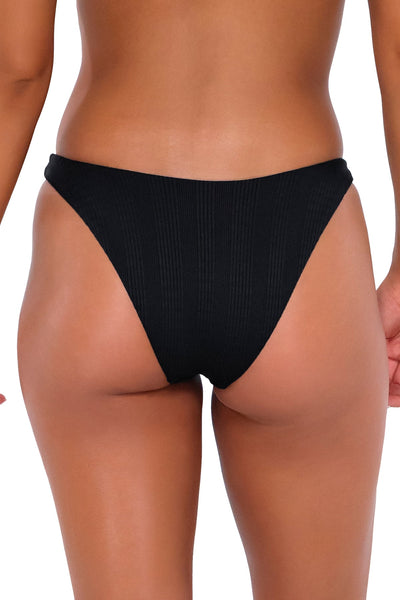 B Swim Black Baja Rib Carly Bottom