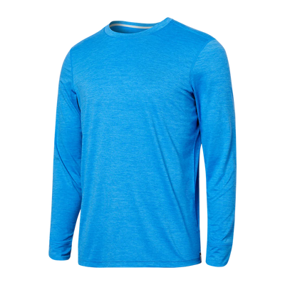 SAXX DropTemp All Day Cooling Racer Blue Heather Long Sleeve