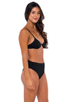 B Swim Black Baja Rib Margot Bottom