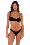 B Swim Black Baja Rib Maddie Bottom