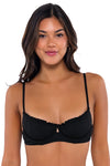 B Swim Black Baja Rib Lyra Top