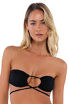 B Swim Black Baja Rib Sasha Top