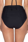 Becca Color Code Black Vintage High Waist Bottom - Key West Swimwear