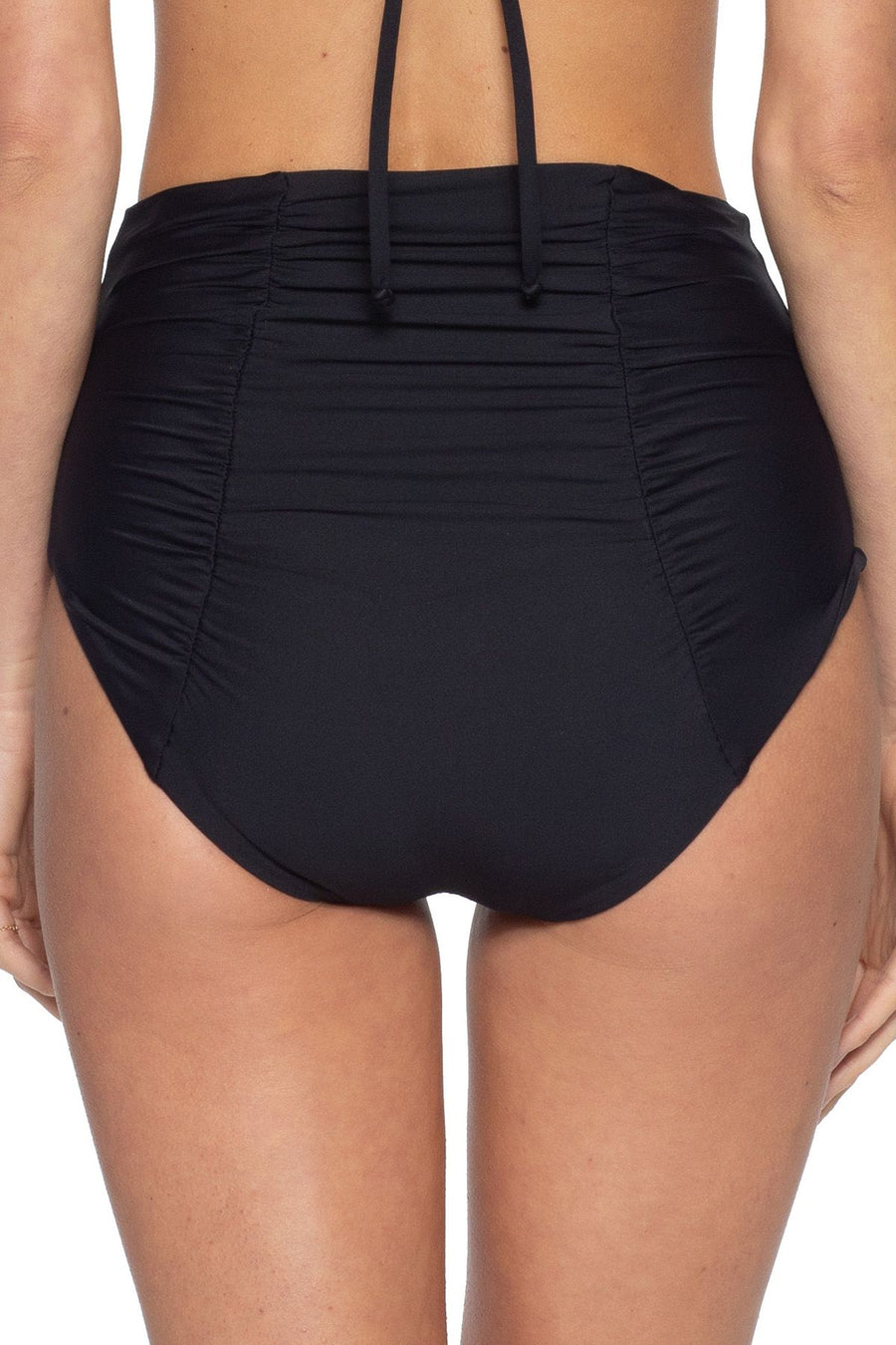 Becca Color Code Black Vintage High Waist Bottom - Key West Swimwear