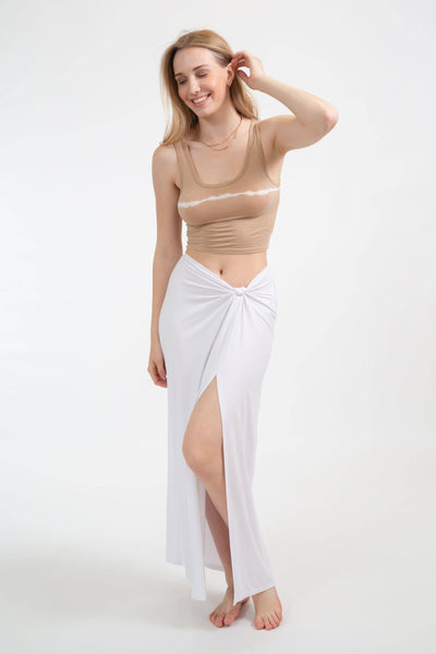 SALE KOY Resort Laguna White Maxi Skirt Cover Up